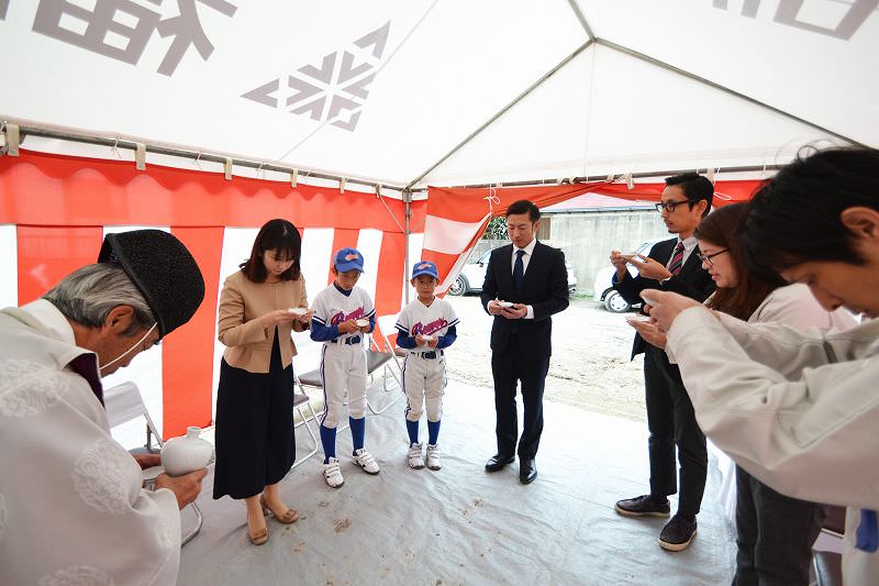 「久留米市西町01」注文住宅現場リポート①【地鎮祭】