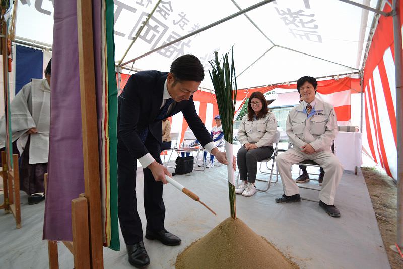 「久留米市西町01」注文住宅現場リポート①【地鎮祭】