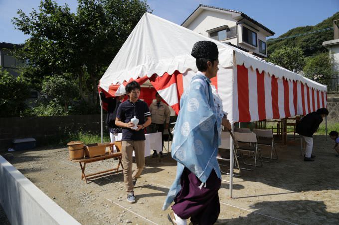 福岡市南区柏原03　注文住宅建築現場リポート①　～地鎮祭～