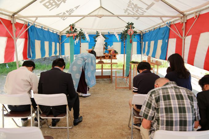 福岡市南区柏原03　注文住宅建築現場リポート①　～地鎮祭～