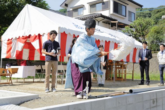 福岡市南区柏原03　注文住宅建築現場リポート①　～地鎮祭～