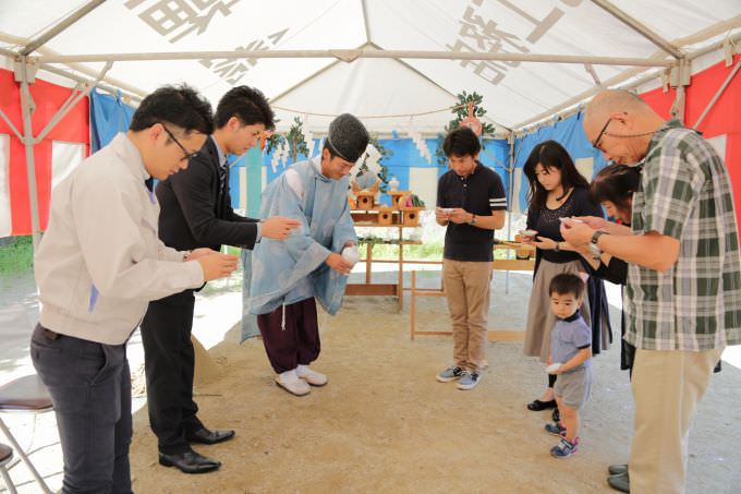 「福岡市南区柏原03」注文住宅現場リポート①【地鎮祭】