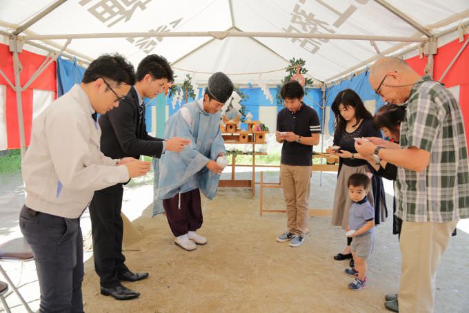 福岡市南区柏原03　注文住宅建築現場リポート①　～地鎮祭～