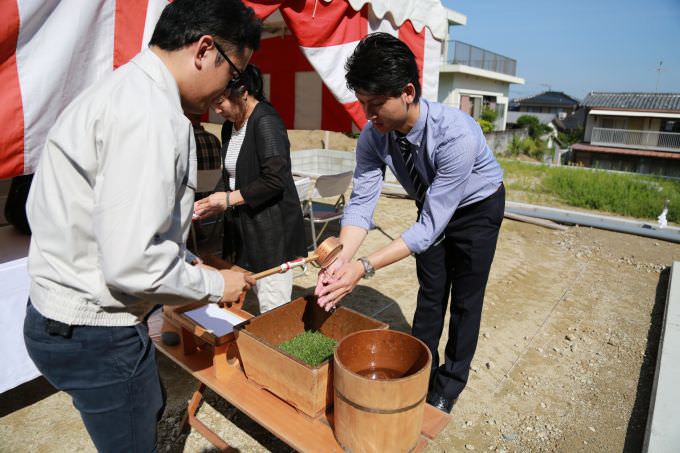 福岡市南区柏原03　注文住宅建築現場リポート①　～地鎮祭～