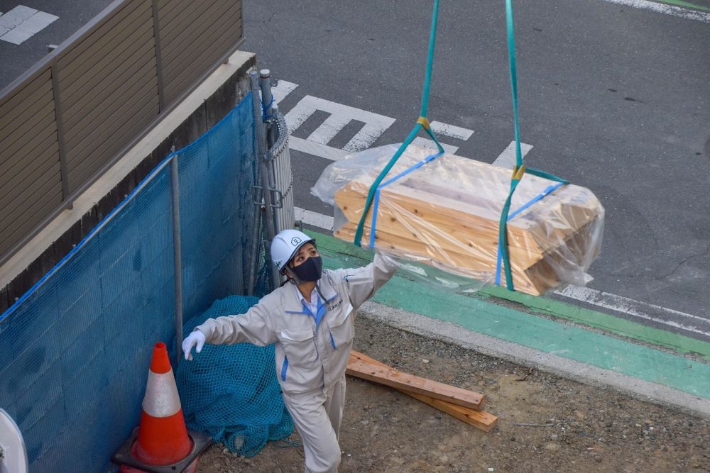 福岡市南区市崎01 注文住宅建築現場リポート②　～祝・上棟式1日目～