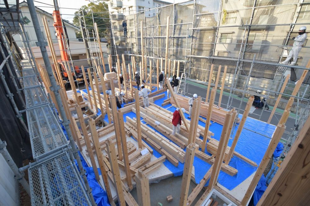 「福岡市南区市崎01」注文住宅現場リポート②【上棟式】