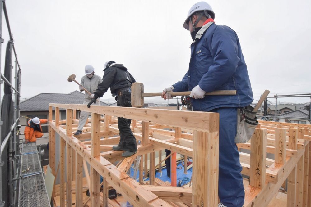 福岡県糸島市04　注文住宅建築現場リポート④　～上棟式～