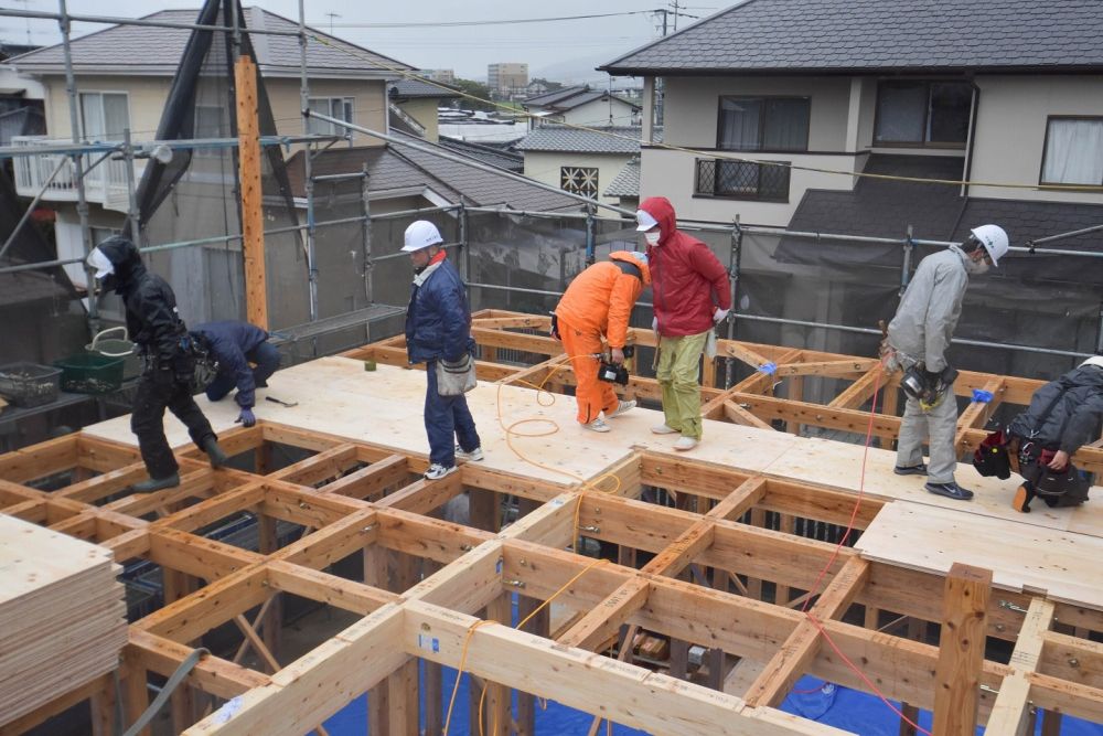 福岡県糸島市04　注文住宅建築現場リポート④　～上棟式～