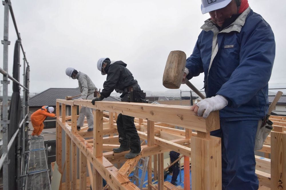 福岡県糸島市04　注文住宅建築現場リポート④　～上棟式～