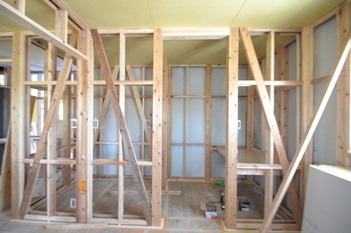 「筑紫野市杉塚01」注文住宅現場リポート⑧【木工事】【石膏ボード】