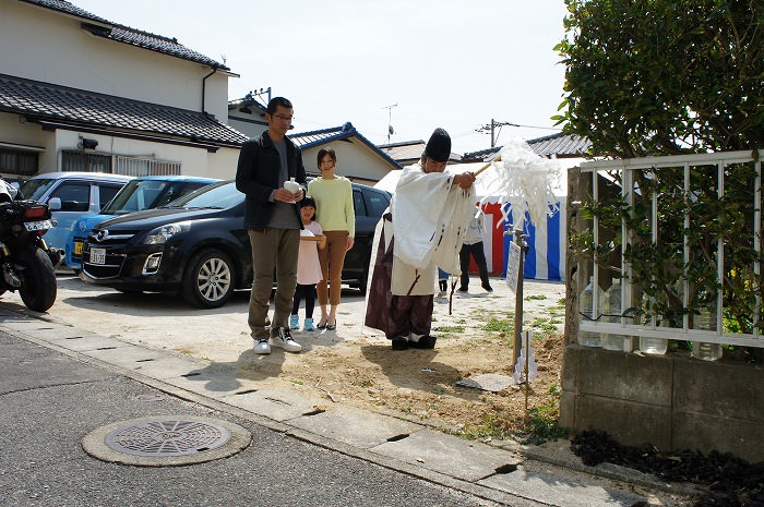 福岡市南区皿山02　注文住宅建築現場リポート①　～地鎮祭～