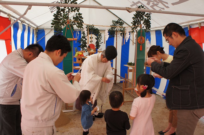 福岡市南区皿山02　注文住宅建築現場リポート①　～地鎮祭～