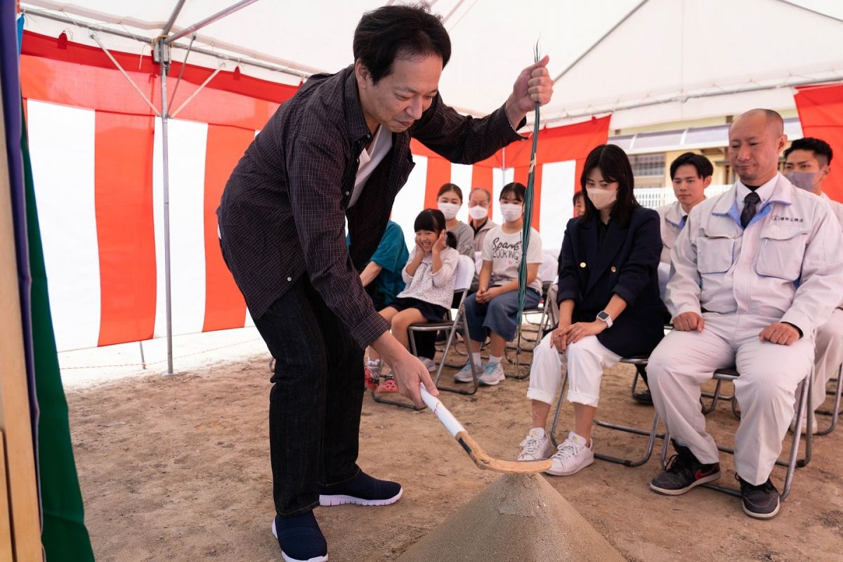 福岡県福岡市西区09　注文住宅建築現場リポート①　～地鎮祭～