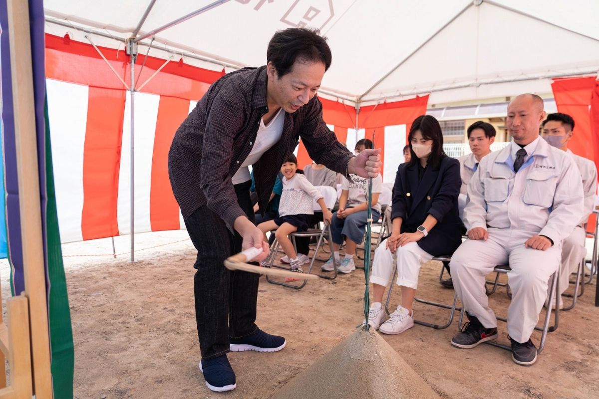 「福岡市西区09」注文住宅現場リポート①【地鎮祭】
