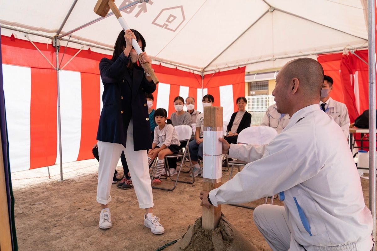 「福岡市西区09」注文住宅現場リポート①【地鎮祭】