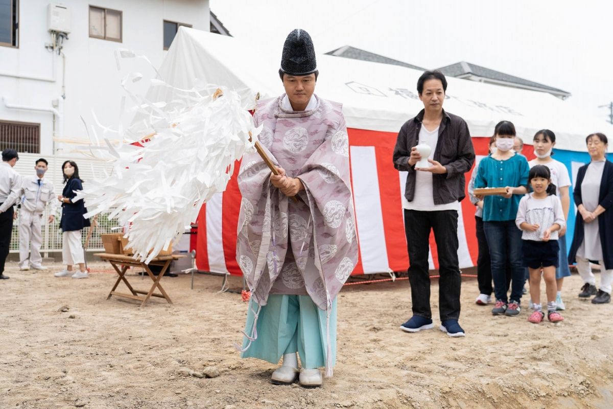 「福岡市西区09」注文住宅現場リポート①【地鎮祭】