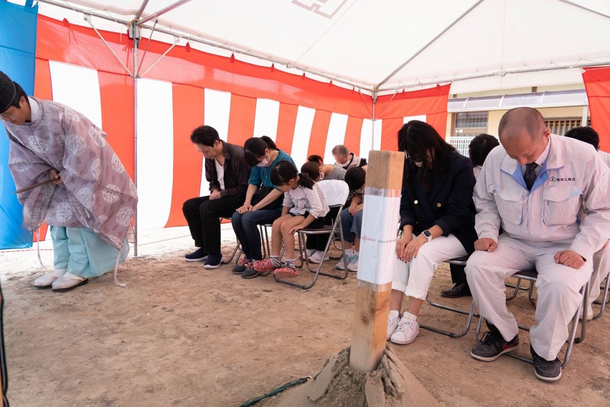 「福岡市西区09」注文住宅現場リポート①【地鎮祭】