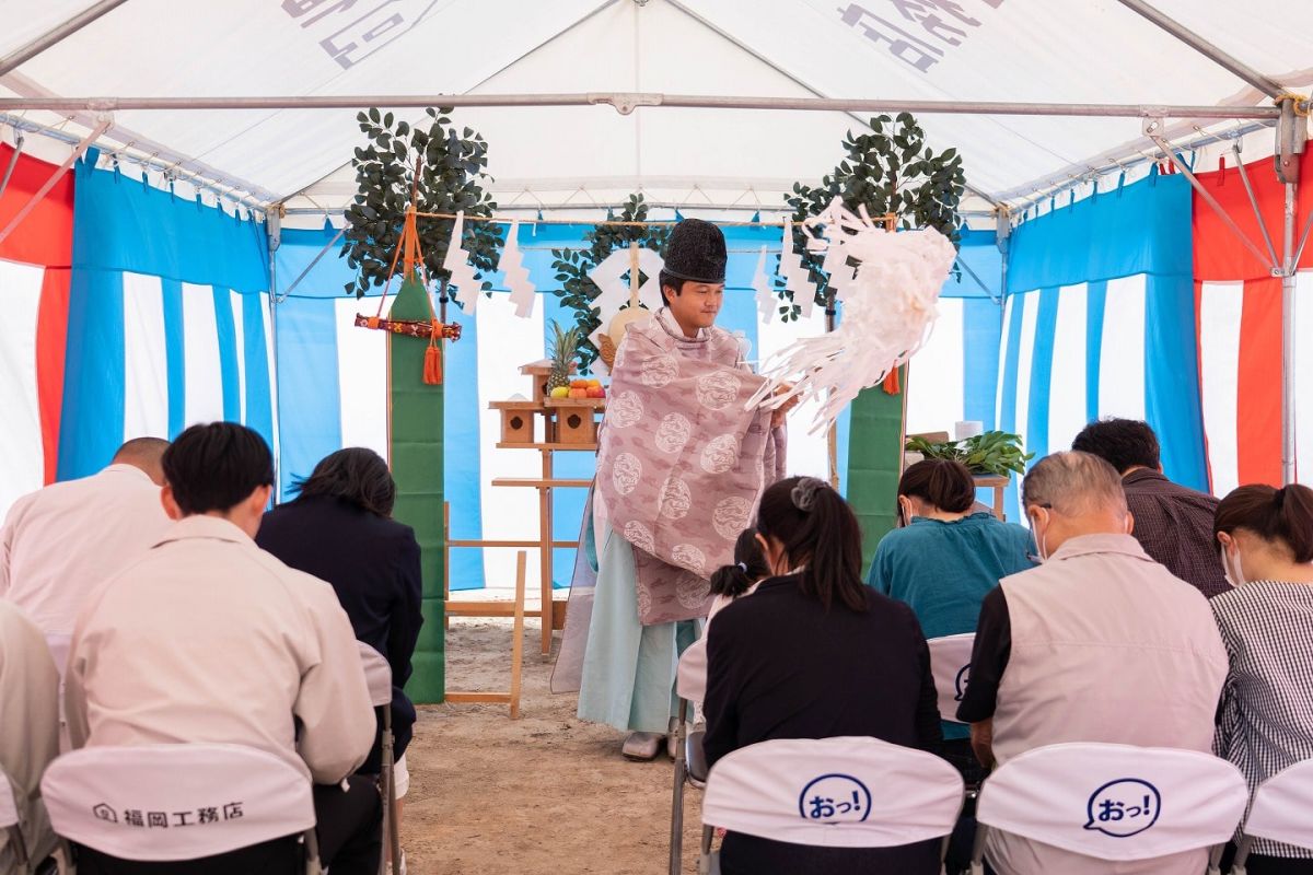 「福岡市西区09」注文住宅現場リポート①【地鎮祭】