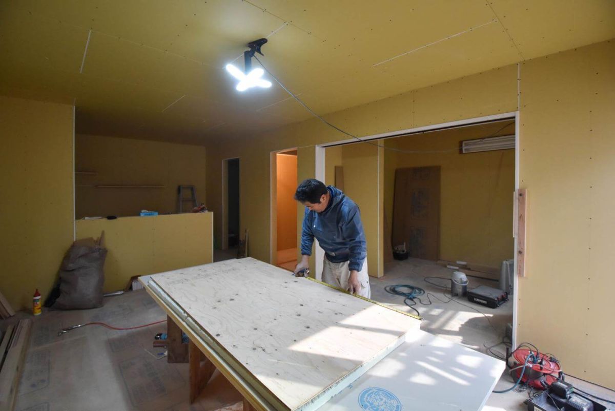 「福岡市城南区08」注文住宅現場リポート⑦【木工事】【石膏ボード】