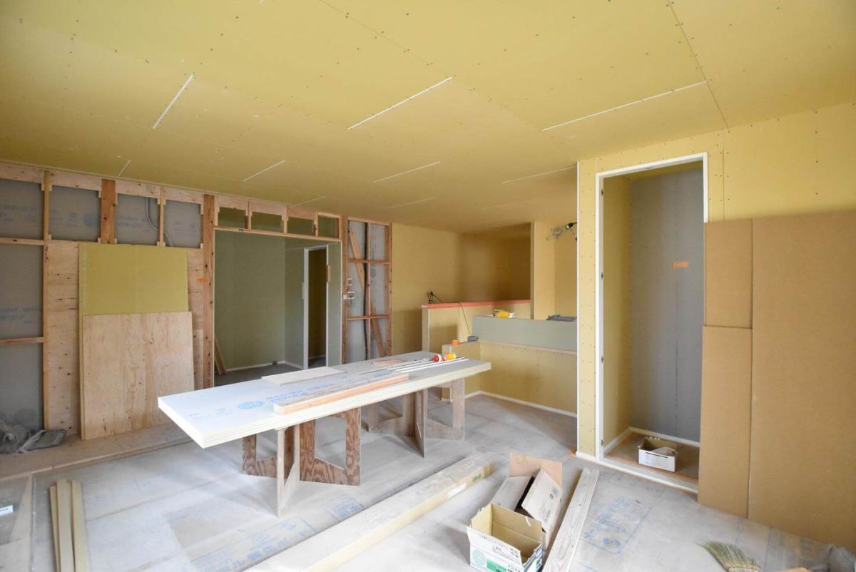 「福岡市城南区08」注文住宅現場リポート⑦【木工事】【石膏ボード】