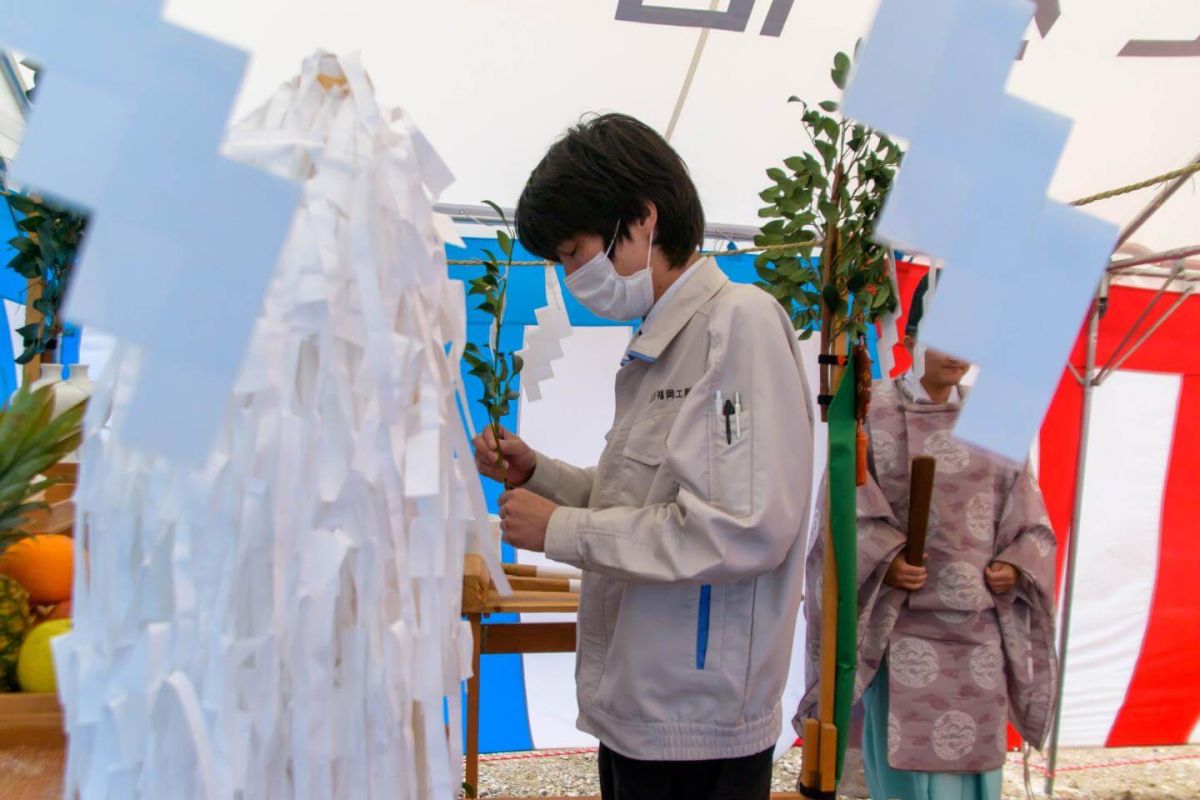 北九州市若松区04　注文住宅建築現場リポート①　～地鎮祭～