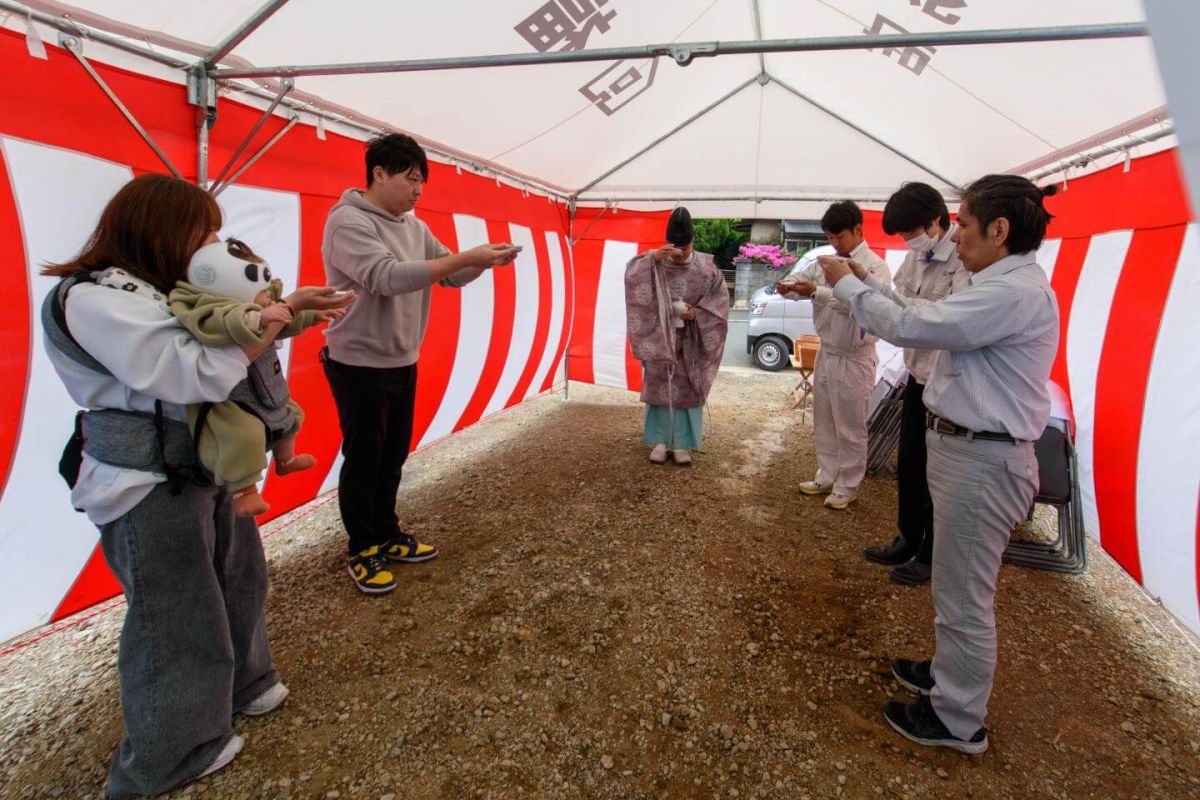 北九州市若松区04　注文住宅建築現場リポート①　～地鎮祭～