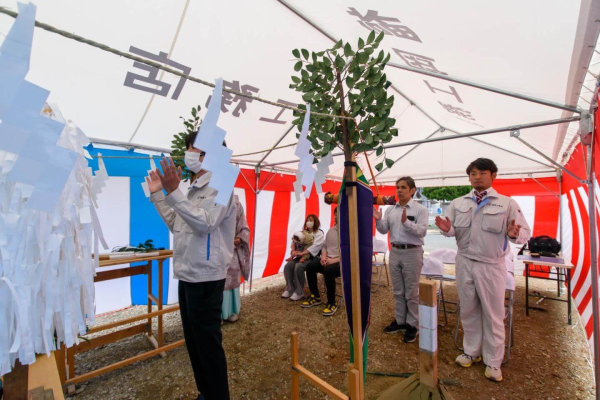 北九州市若松区04　注文住宅建築現場リポート①　～地鎮祭～