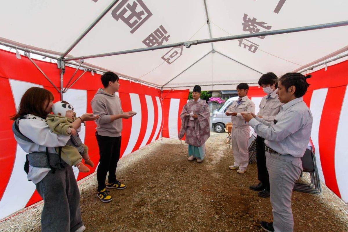 北九州市若松区04　注文住宅建築現場リポート①　～地鎮祭～