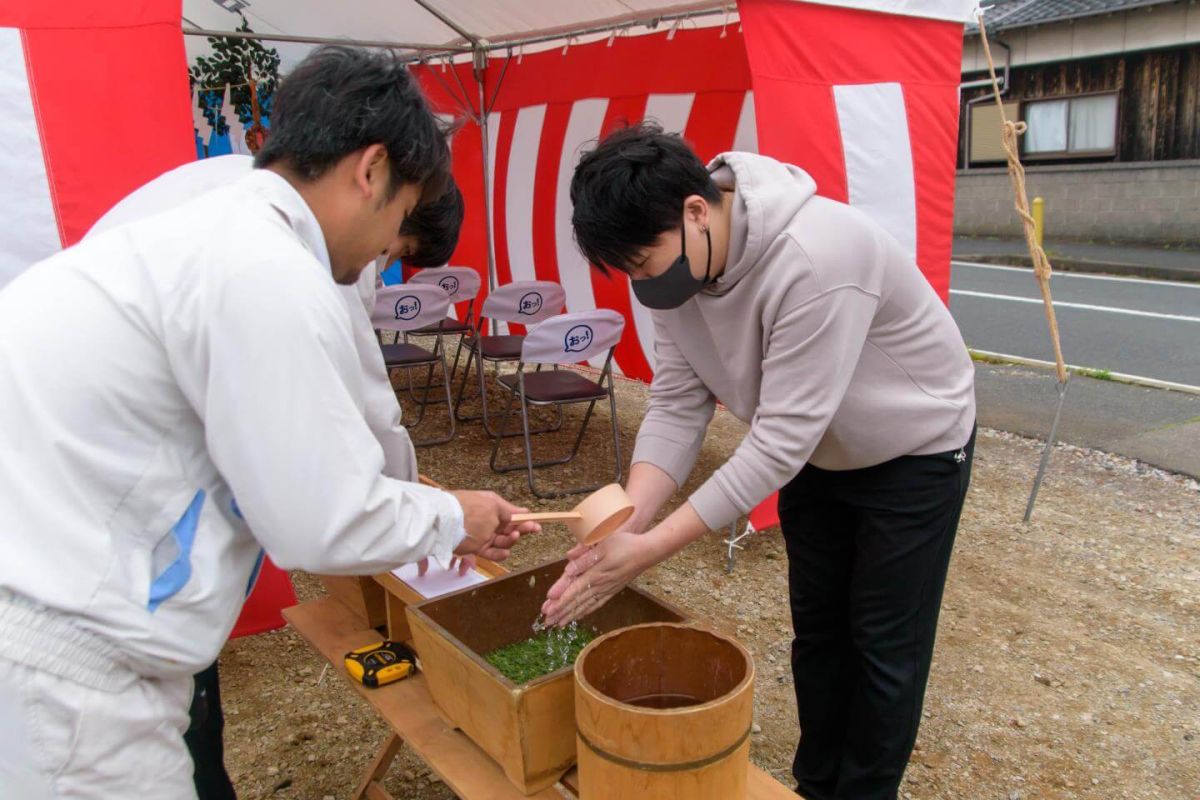 北九州市若松区04　注文住宅建築現場リポート①　～地鎮祭～