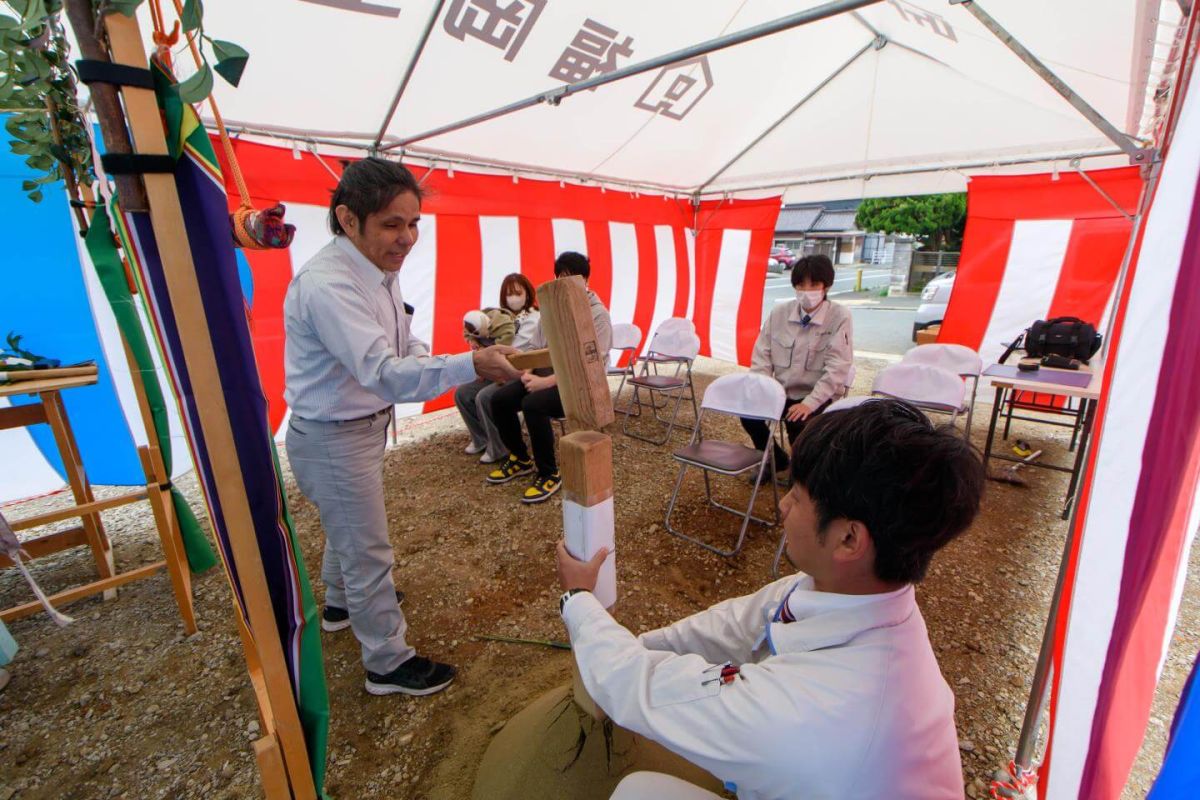 北九州市若松区04　注文住宅建築現場リポート①　～地鎮祭～