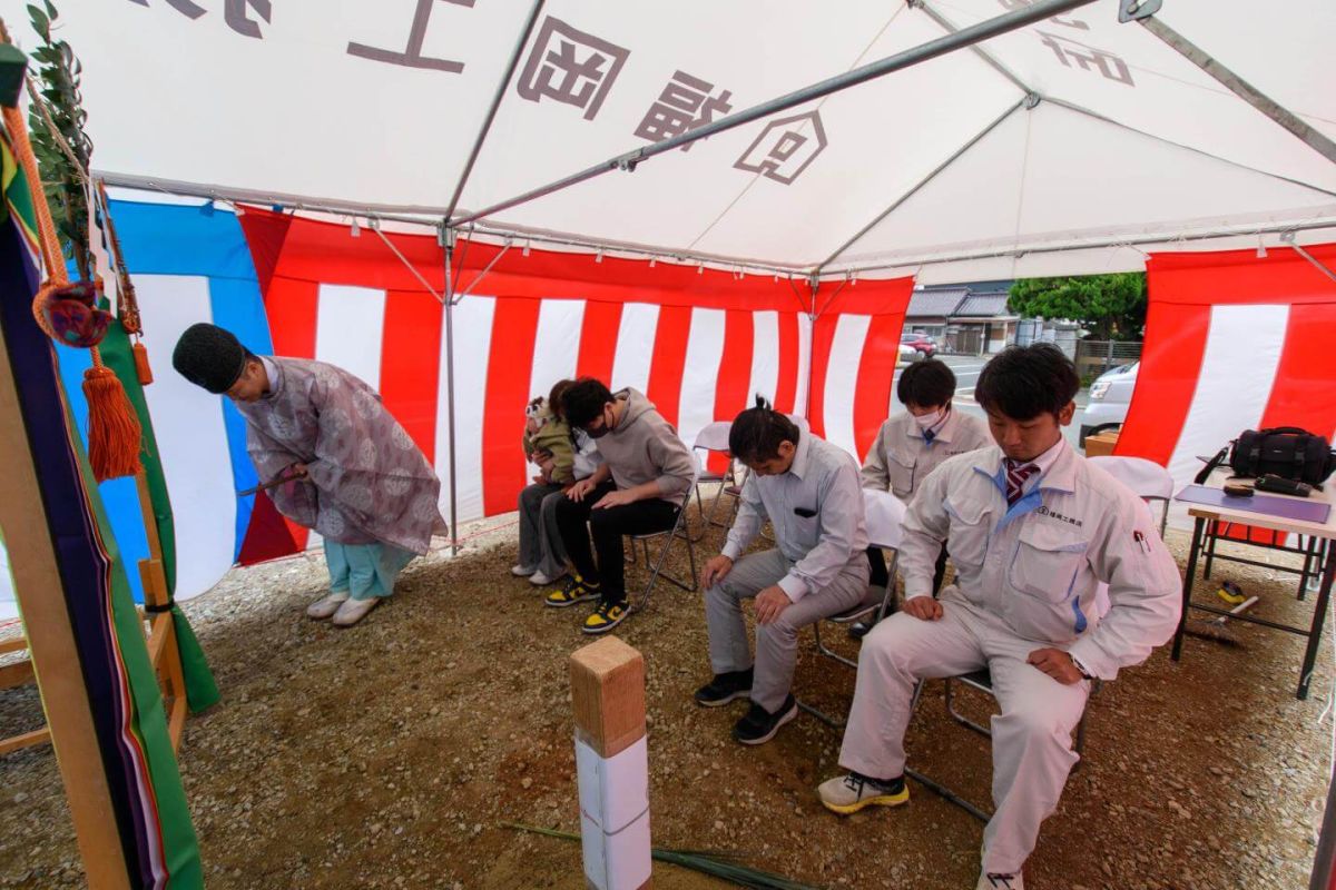 北九州市若松区04　注文住宅建築現場リポート①　～地鎮祭～