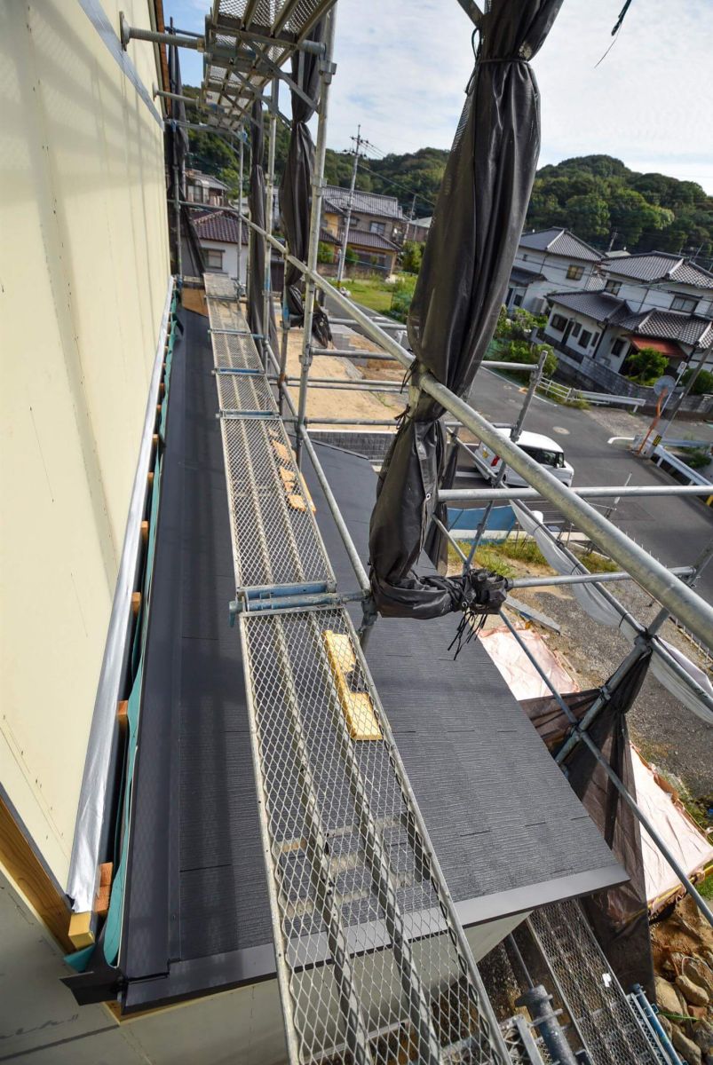 福岡県北九州市八幡西区01　注文住宅建築現場リポート⑤　～木工事・耐力面材取り付け～