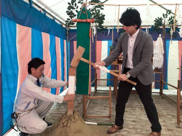 「太宰府市大佐野01」注文住宅現場リポート①【地鎮祭】