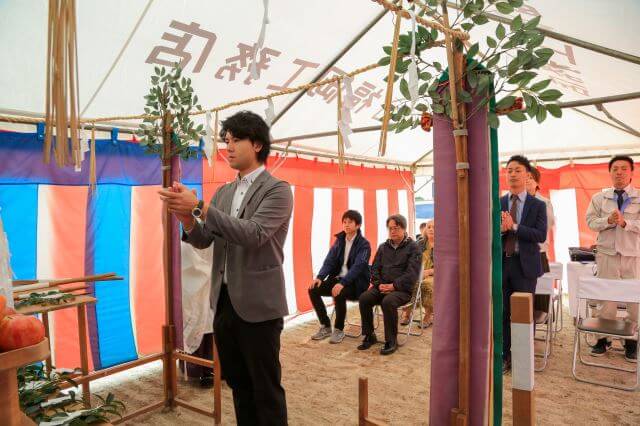 「太宰府市大佐野01」注文住宅現場リポート①【地鎮祭】