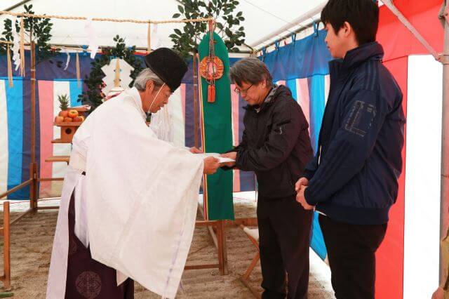 福岡県太宰府市大佐野　注文住宅建築現場リポート①　～地鎮祭～