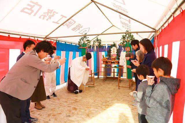 福岡県太宰府市大佐野　注文住宅建築現場リポート①　～地鎮祭～