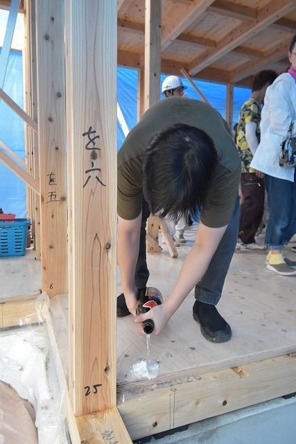 「福岡市早良区曙01」注文住宅現場リポート④【上棟式】