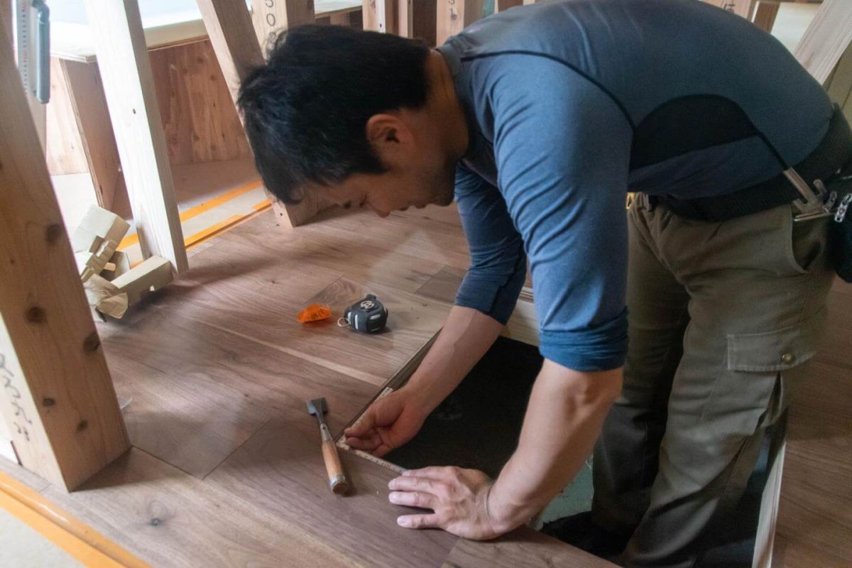「福岡市東区10」注文住宅現場リポート⑥【木工事】【床材】