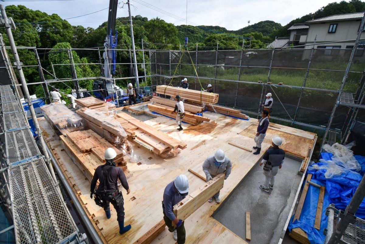 福岡県宗像市06　注文住宅建築現場リポート③　～上棟式・前半～