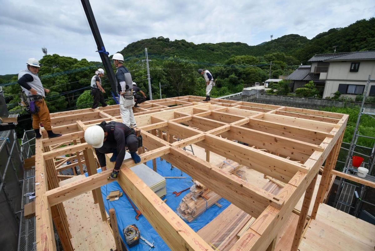 福岡県宗像市06　注文住宅建築現場リポート③　～上棟式・前半～