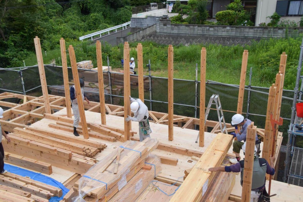 福岡県宗像市06　注文住宅建築現場リポート③　～上棟式・前半～