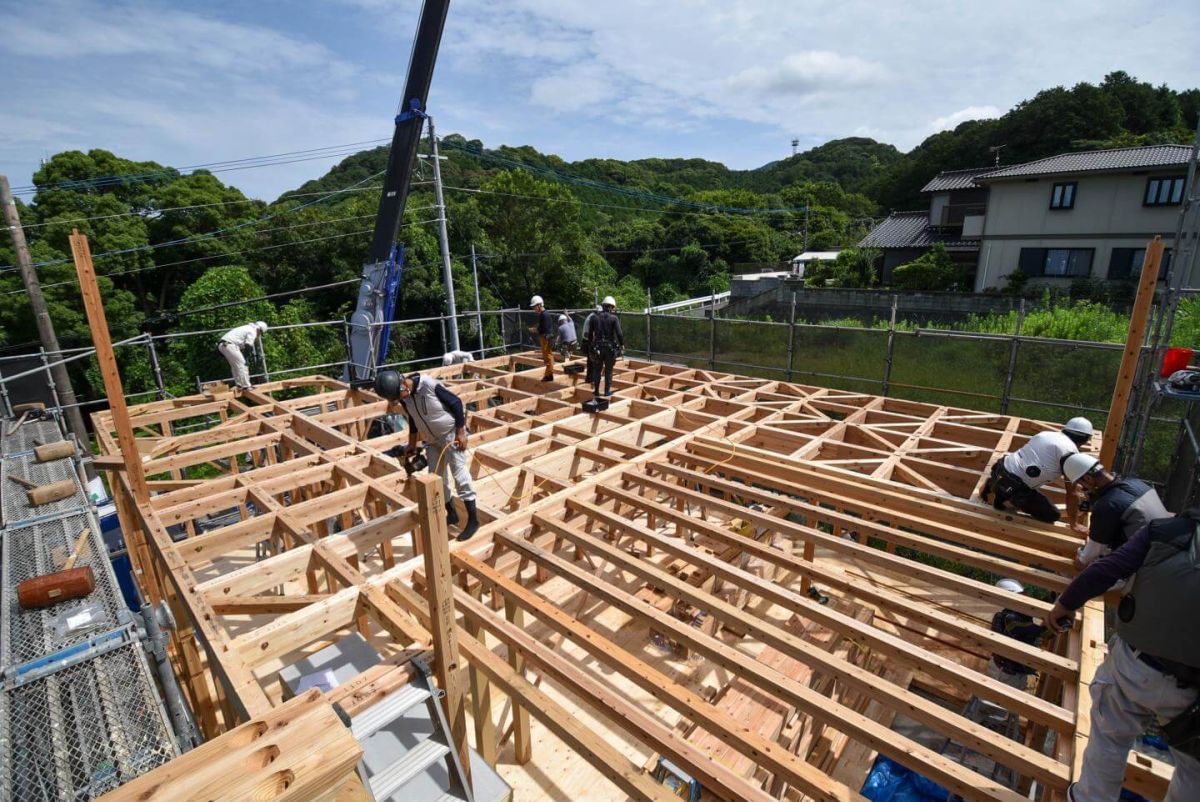 福岡県宗像市06　注文住宅建築現場リポート③　～上棟式・前半～