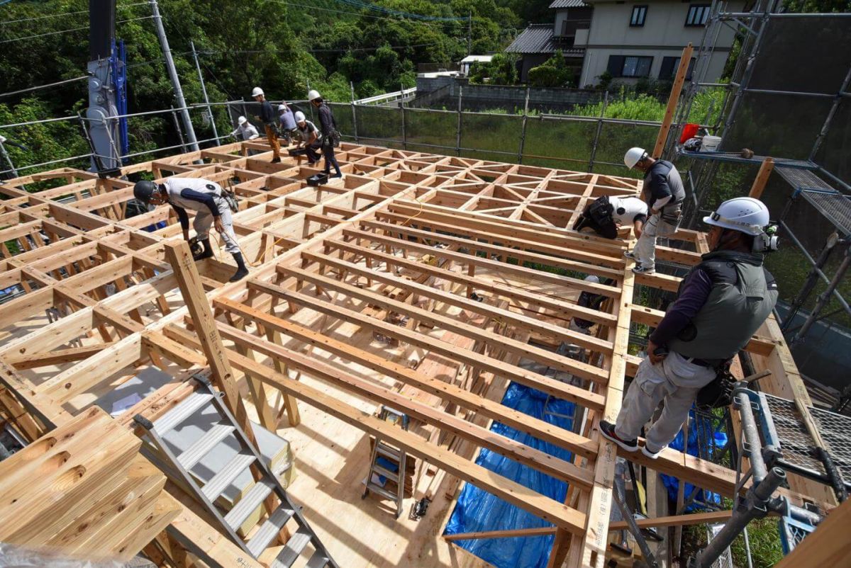 福岡県宗像市06　注文住宅建築現場リポート③　～上棟式・前半～