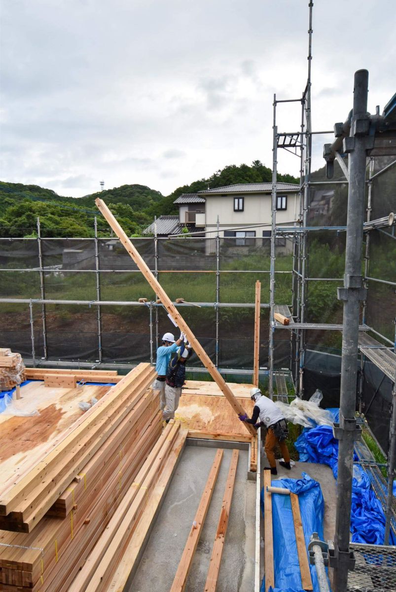 福岡県宗像市06　注文住宅建築現場リポート③　～上棟式・前半～