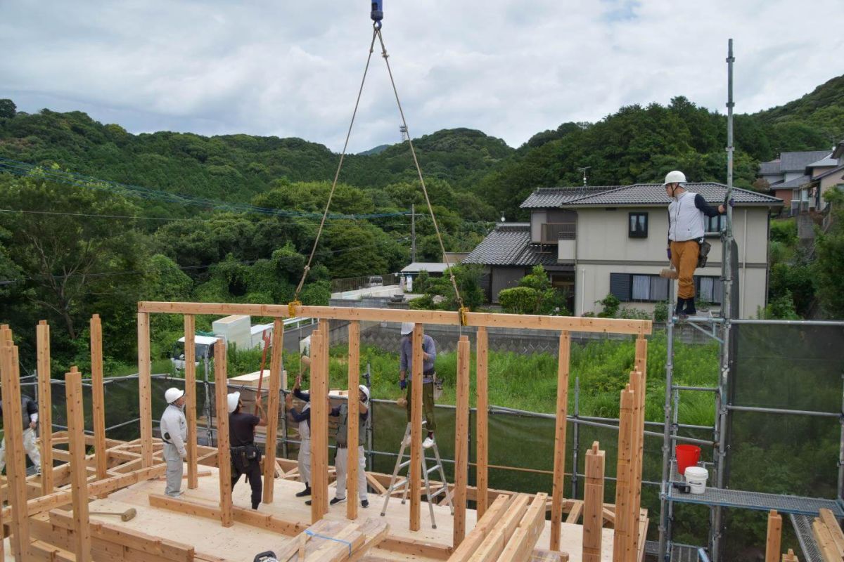 福岡県宗像市06　注文住宅建築現場リポート③　～上棟式・前半～