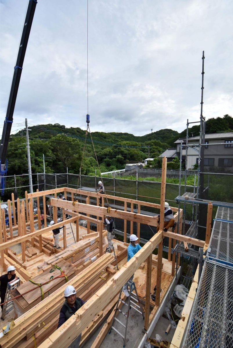 福岡県宗像市06　注文住宅建築現場リポート③　～上棟式・前半～