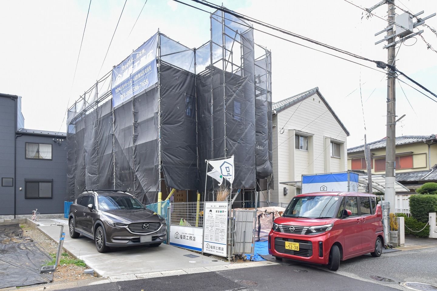 「福岡市城南区12」注文住宅現場リポート⑤【木工事完了後】