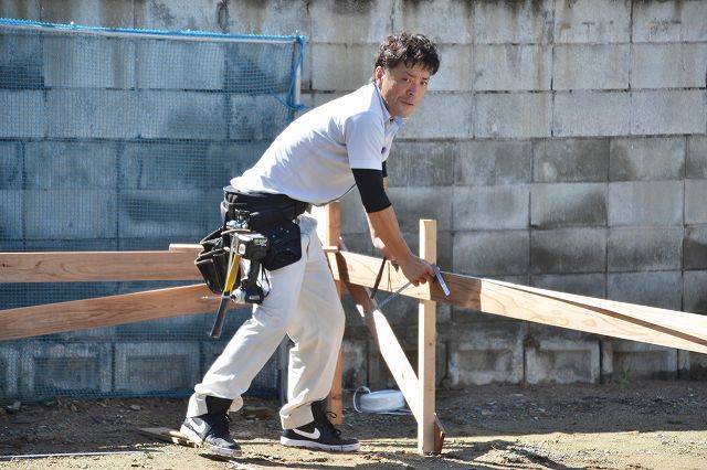 「福岡市東区07」注文住宅現場リポート①【基礎工事】【遣り方】