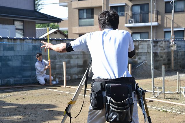 「福岡市東区07」注文住宅現場リポート①【基礎工事】【遣り方】