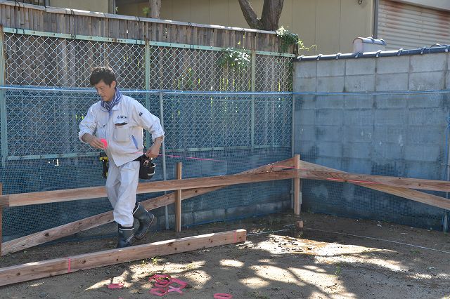 「福岡市東区07」注文住宅現場リポート①【基礎工事】【遣り方】